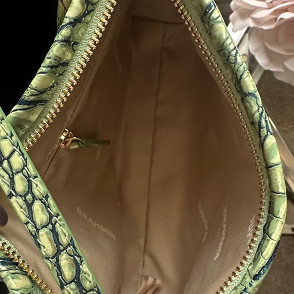 Brahmin Olive Embossed Shoulder Bag